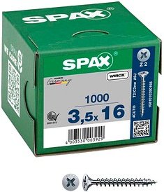 Thumbnail - SPAX® Universalschrauben Z2 Senkkopf WIROX 1081010350165 3,5 mm x 16 mm, 1.000 St.