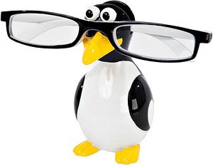 Thumbnail - WEDO Brillenhalter Pinguin schwarz/weiß/gelb Polyresin 4,6 x 5,2 x 9,3 cm