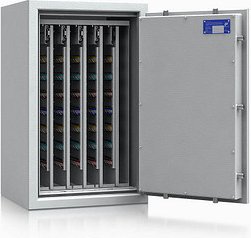 ISS safe4key Schlüsseltresor lichtgrau mit 600 Haken, Doppelbartschloss, 50,0 x 42,0 x 80,0 cm, 1 St.