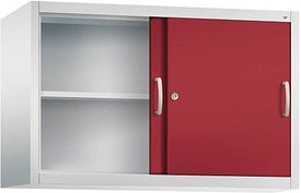 CP Aufsatz-Schiebetürenschrank C 2000 Acurado, 2045-00 S10092 lichtgrau, rubinrot 1 Fachboden 120,0 x 40,0 x 79,0 cm