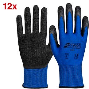 Thumbnail - NITRAS SAFETY unisex Arbeitshandschuhe 3521 blau Größe 8, 12 Paar