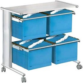 Kerkmann Hängemappenwagen grau für bis zu 200 Hängemappen