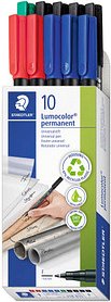 STAEDTLER Lumocolor Folienstifte farbsortiert permanent 10 St.