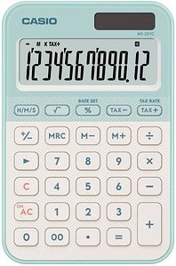 Thumbnail - CASIO MS-20YC-LG Taschenrechner hellgrün, weiß