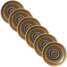 6 HEART & SOUL Untertassen Perfect Match Cumin hellbraun 16,0 cm