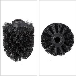 relaxdays Ersatzbürstenköpfe schwarz Kunststoff, 5 St.