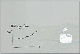 SIGEL Glas-Magnettafel Artverum 150,0 x 100,0 cm grau