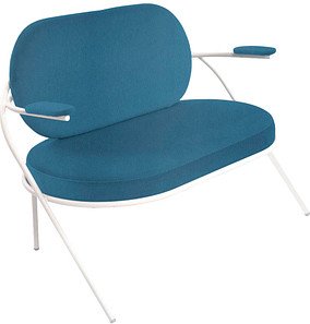 Thumbnail - meet powered by PAPERFLOW 2-Sitzer Sofa SATURNE blau weiß Kunstleder, 1 St.