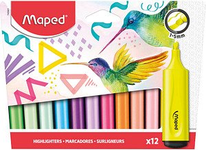 maped Fluo Peps Textmarker farbsortiert, 12 St.