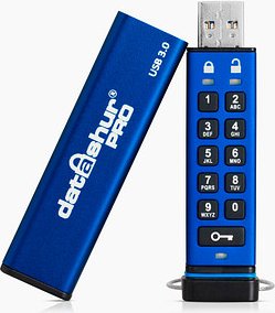 iStorage USB-Stick datAshur Pro blau, schwarz 32 GB