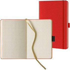 Lediberg Notizbuch Tucson ca. DIN A5 kariert, hellrot Hardcover 240 Seiten, 1 St.