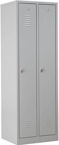 Gürkan Spind lichtgrau 103491, 2 Schließfächer 60,0 x 50,0 x 180,0 cm