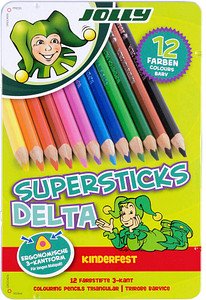 JOLLY SUPERSTICKS DELTA Buntstifte farbsortiert, 12 St.