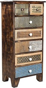 Garden Pleasure Kommode KALAY, 304056 vintage-braun 50,0 x 35,0 x 110,0 cm, 1 St.