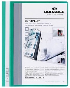 DURABLE Präsentationshefter DURAPLUS Kunststoff grün DIN A4 überbreit, 25 St.