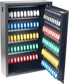 pavo Advanced Schlüsseltresor grau mit 100 Haken, Elektronikschloss, 40,8 x 13,8 x 55,5 cm, 1 St.