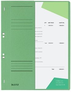 LEITZ Ösenhefter 3741 Karton grün DIN A4, halber Deckel, 1 St.