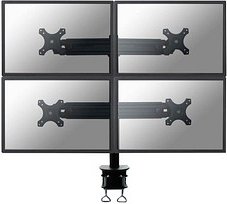 Neomounts Monitor-Halterung FPMA-D700D4 schwarz für 4 Monitore, Tischklemme