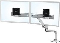 ergotron Monitor-Halterung LX Dual Direct 45-489-216 weiß für 2 Monitore, Tischklemme