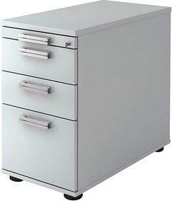 HAMMERBACHER Akandia Standcontainer lichtgrau 4 Auszüge 42,8 x 80,0 x 72,0 - 76,0 cm