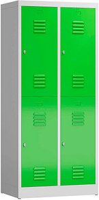 ClassiX Spind gelbgrün, lichtgrau X-523225, 4 Schließfächer 80,0 x 50,0 x 180,0 cm