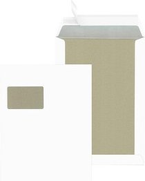 MAILmedia Papprückwandtaschen DIN C4 mit Fenster weiß 100 St.