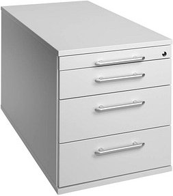 Thumbnail - HAMMERBACHER Solid TC30 Rollcontainer lichtgrau 4 Auszüge 42,8 x 80,0 x 51,2 cm