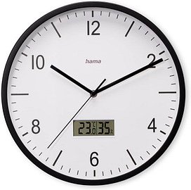 Thumbnail - hama Funkwanduhr Lanzarote weiß schwarz Kunststoff, Ø 35,0 cm