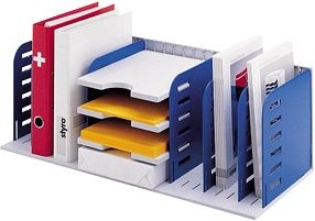 styro Sortierstation styrorac grau/blau mit 7 Fächern