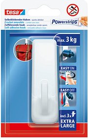 Thumbnail - tesa Powerstrips XL Eckig Klebehaken für max. 3,0 kg 36,1 x 29,7 mm