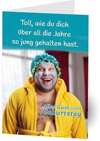LUMA Geburtstagskarte Humor "jung gehalten" LU1440 DIN B6, 1 St.