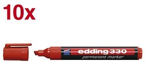 edding 330 Permanentmarker rot 1,0 - 5,0 mm, 10 St.