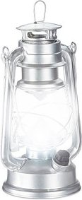 relaxdays LED Laterne silber 11,5 cm