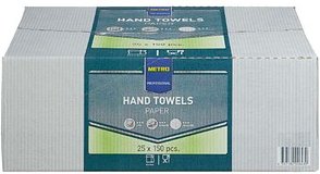 METRO PROFESSIONAL Papierhandtücher 273463 Zick-Zack-Falzung 2-lagig 25x 150 Tücher