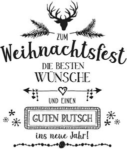 Rayher Motivstempel zum Weihnachtsfest die Besten Wünsche 8,0 x 9,0 cm, 1 St.