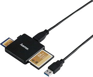 Thumbnail - hama USB-3.0-Multikartenleser Multi-microSD, SD, Compact Flash-Kartenleser schwarz