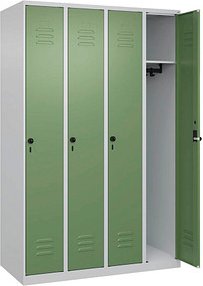 CP Spind Classic Plus lichtgrau, resedagrün 080000-40 S10006, 4 Schließfächer 120,0 x 50,0 x 185,0 cm