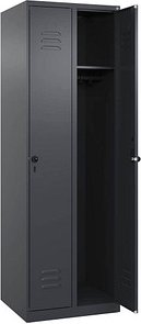 CP Spind Classic Plus anthrazitgrau 080000-20 S10010, 2 Schließfächer 60,0 x 50,0 x 185,0 cm