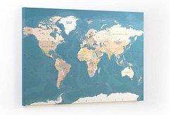 ALLboards Magnettafel CANVASboards 90,0 x 60,0 cm Weltkarte