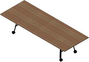 Quadrifoglio Konferenztisch SERENITY nussbaum rechteckig, A-Gestell grau, 320,0 x 120,0 x 75,0 cm