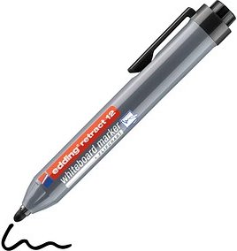 edding retract 12 Whiteboard-Marker schwarz 1,5 - 3,0 mm, 1 St.
