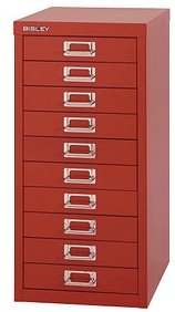 Thumbnail - BISLEY MultiDrawer™ L2910 Schubladenschrank kardinalrot 10 Schubladen 27,8 x 38,0 x 59,0 cm, 1 St.