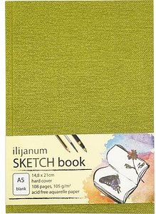 Ilijanum Skizzenbuch DIN A5 blanko, limette Hardcover 54 Seiten, 1 St.