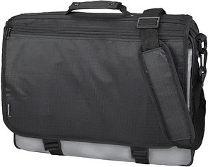 LIGHTPAK Umhängetasche WAVE Kunstfaser schwarz/grau 46069