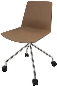 Quadrifoglio Besucherstuhl Clue braun, grau Stoff