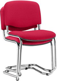 2 Nowy Styl Besucherstühle Iso Swing ISO SWING CHROM C29 bordeaux Stoff