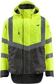 Thumbnail - MASCOT® unisex Warnjacke Harlow gelb, anthrazit Größe S