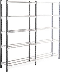 Manorga Anbau-Schwerlastregal AAZ2010305NS00014 lichtgrau, graphitgrau 100,0 x 30,0 x 200,0 cm