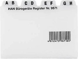 HAN Karteikartenregister A-Z transparent