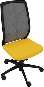 Quadrifoglio Bürostuhl Orion Stoff gelb, Gestell schwarz